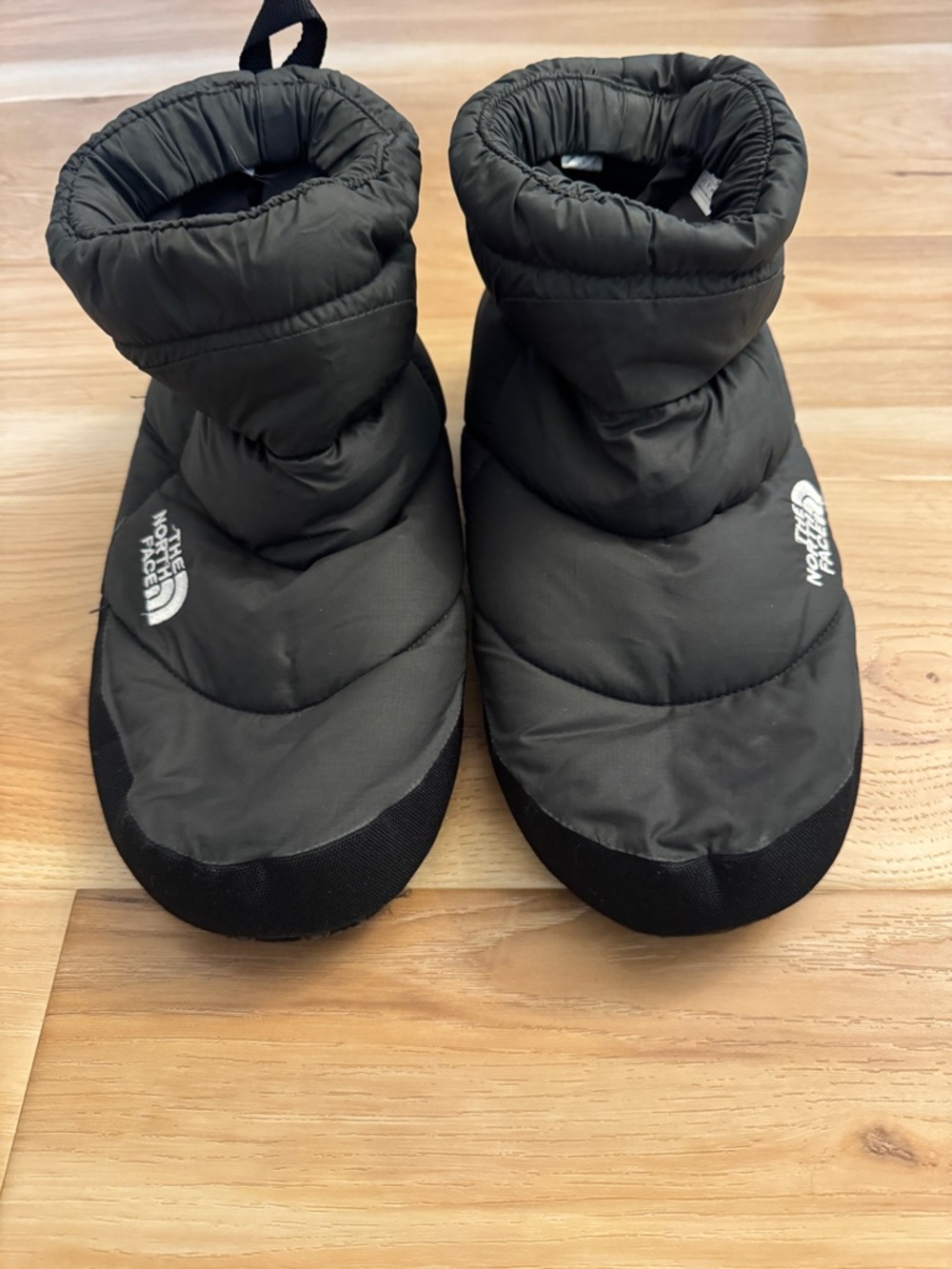 The North Face Mens Black Puffy Slip-On Booties
